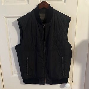 Ferragamo Men's Black Quilted Vest 54 (XL)